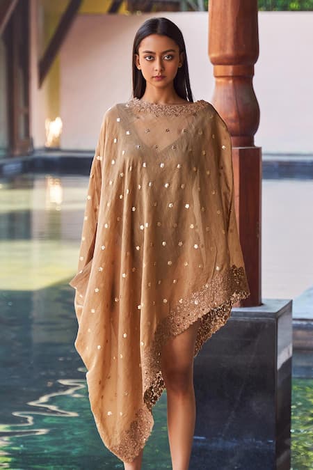 Payal Jain Chanderi Asymmetric Cover Up 