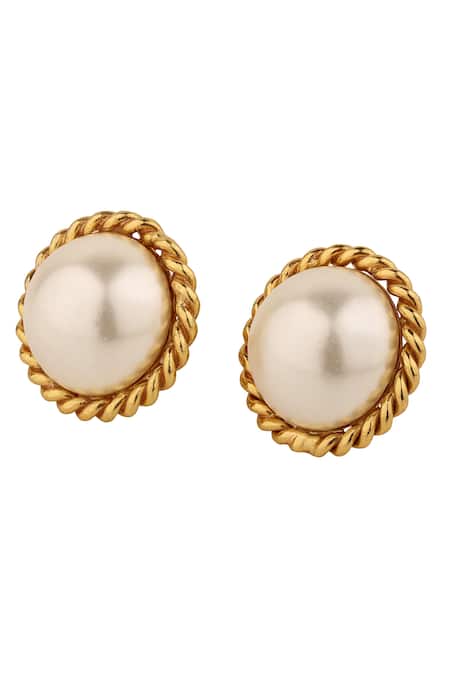 Anaash Pearl Stud Earrings 