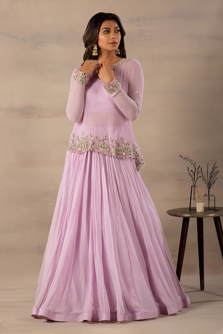 Anupraas by Nishant and Rahul Asymmetric Top & Lehenga Set 