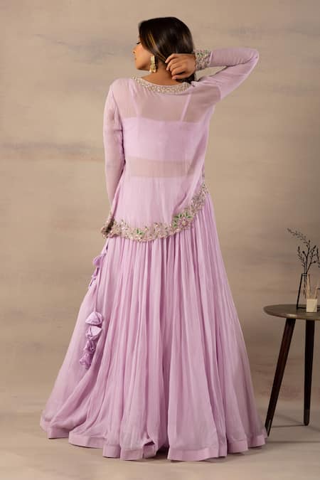 Anupraas By Nishant And Rahul Asymmetric Top & Lehenga Set 