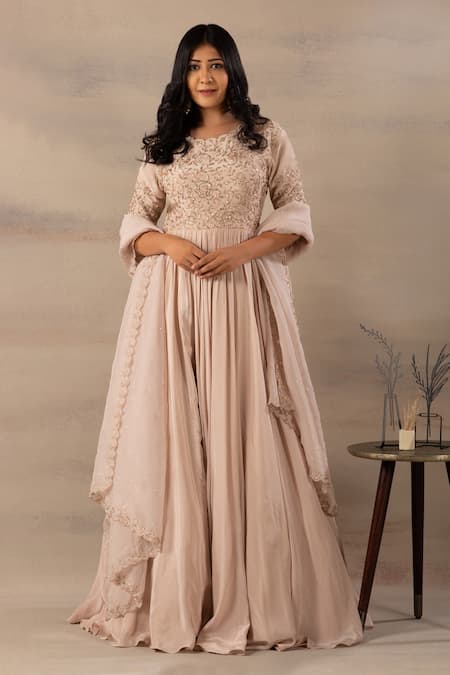 Anupraas by Nishant and Rahul Embroidered Anarkali with Dupatta 