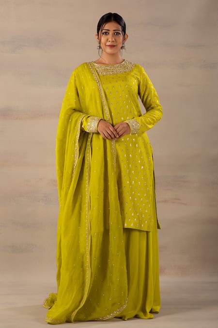 Anupraas By Nishant And Rahul Embroidered Kurta & Palazzo Set 