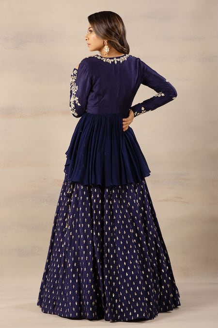 Anupraas By Nishant And Rahul Peplum Jacket & Lehenga Set 