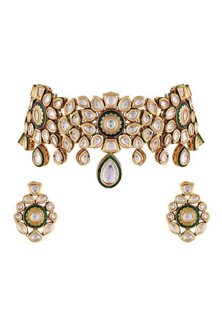 Anayah Jewellery Kundan Polki Choker Set 