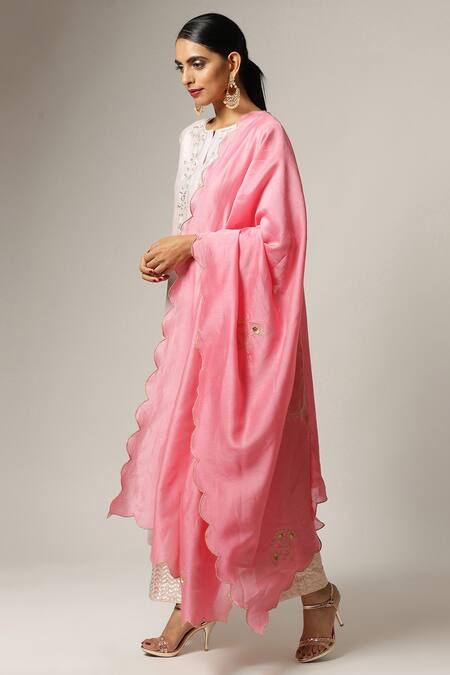 Buy Anantaa By Roohi Pink Silk Chanderi Embroidered Kurta Online at Aza Fashions Buy_Anantaa By Roohi_Pink Silk Chanderi Embroidered Kurta _Online_at_Aza_Fashions