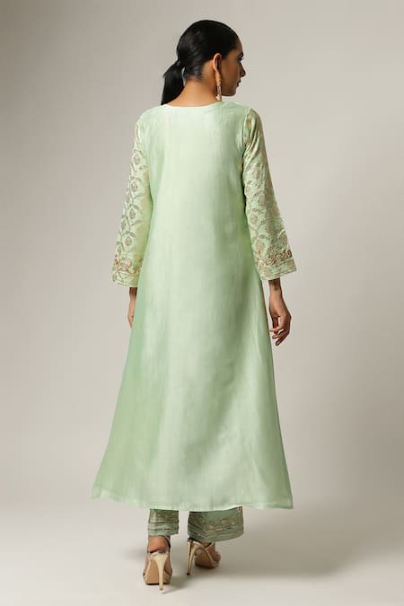 Anantaa By Roohi Embroidered Silk Chanderi Kurta 