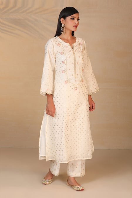 Anantaa by Roohi White Chanderi Kurta 