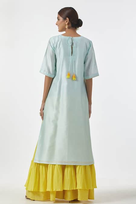 Anantaa By Roohi Silk Chanderi Straight Kurta 