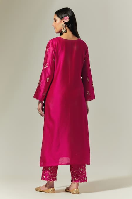 Anantaa By Roohi Silk Chanderi Embroidered Kurta
