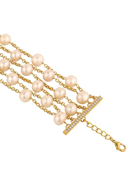 Anaash_White Stone Pearl Choker _Online_at_Aza_Fashions