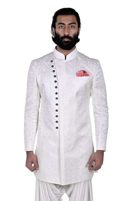 Rohit Kamra Jaipur Linen Silk Bandhgala Set 