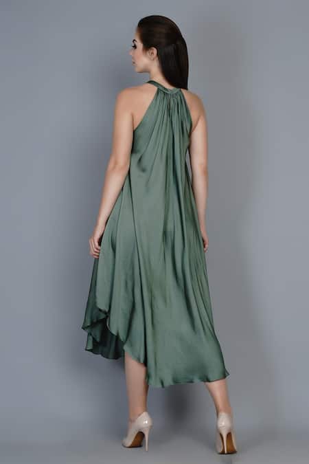 Angry Owl Halter Flared Dress 