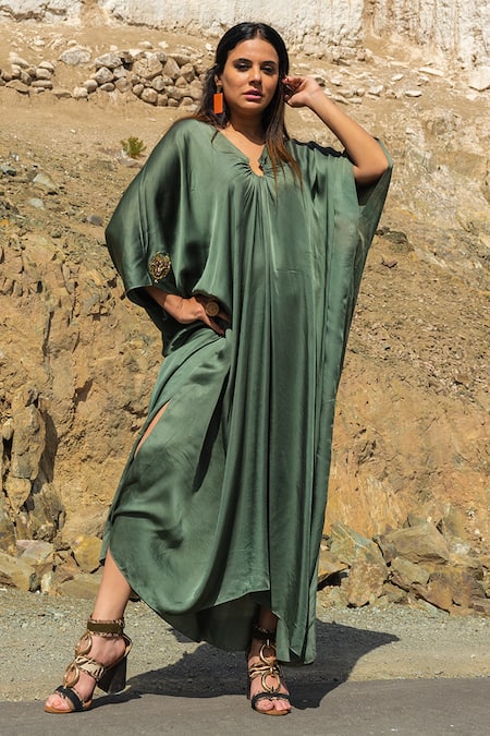 Angry Owl Asymmetric Kaftan Dress 