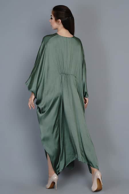Angry Owl Asymmetric Kaftan Dress 