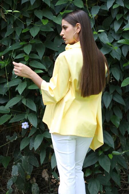 Aligne Yellow Cotton Over Sized Top 2