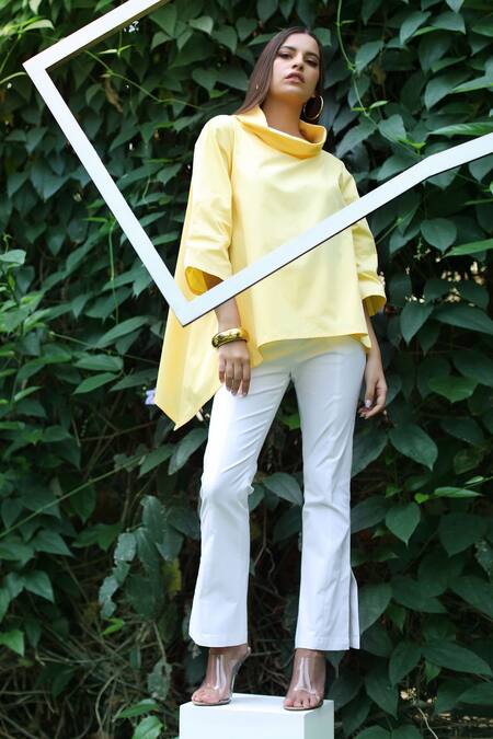 Aligne Yellow Cotton Over Sized Top 3