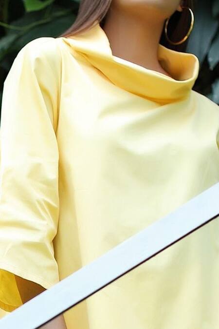 Aligne Yellow Cotton Over Sized Top 5