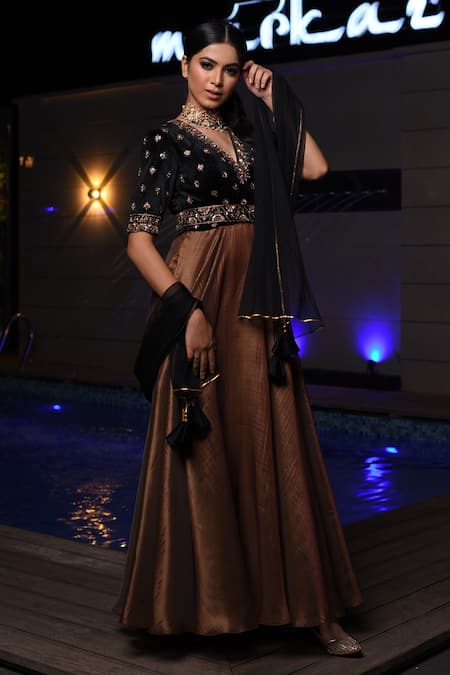 PARUL GANDHI Flared Anarkali with Dupatta 