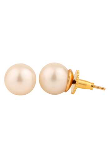 Shop Anaash Off White Pearls South Sea Studs at Aza Fashions Shop_Anaash_Off White Pearls South Sea Studs _at_Aza_Fashions