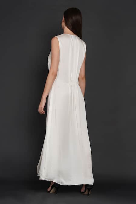 Angry Owl Pleated Draped Dress 