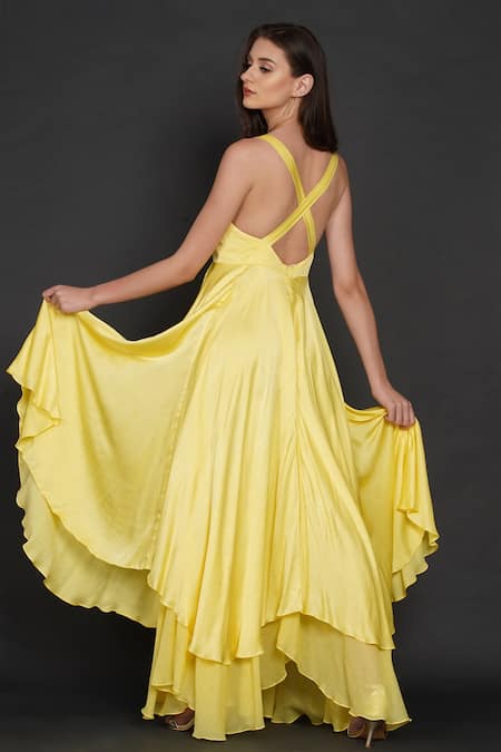 Angry Owl Layered Flared Gown 