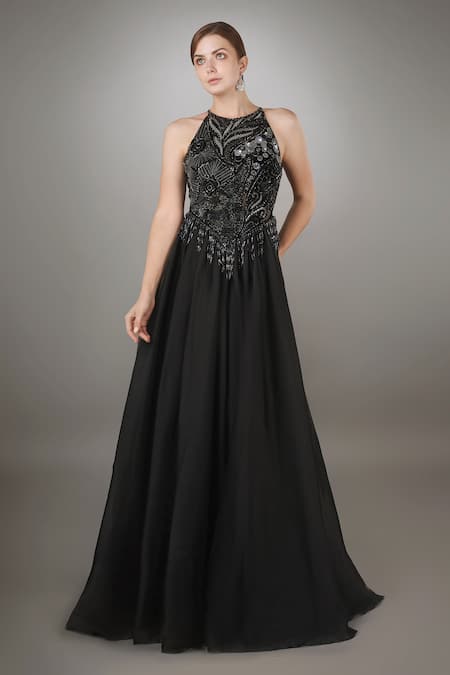 Party Wear Women Ladies Black Gown Dress, Size: Xs at Rs 459 in Surat