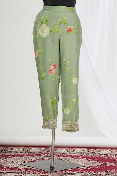 Shop Neha Khullar Green Round Embroidered Kurta Set Online at Aza Fashions Shop_Neha Khullar_Green Round Embroidered Kurta Set _Online_at_Aza_Fashions