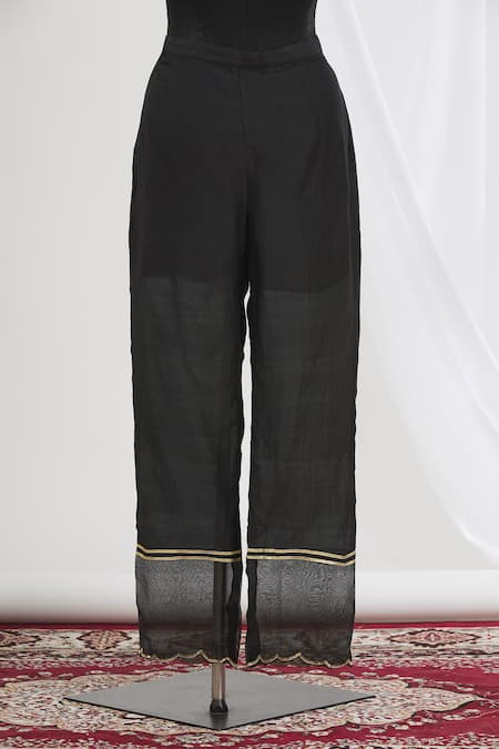 Buy_Neha Khullar_Black Embroidered Kurta Set For Kids_Online_at_Aza_Fashions