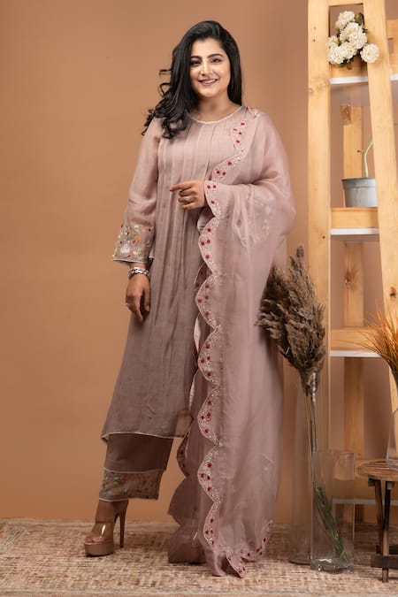 Anushka Repswal - Sewing Love Sleeve Embroidered Kurta Set 