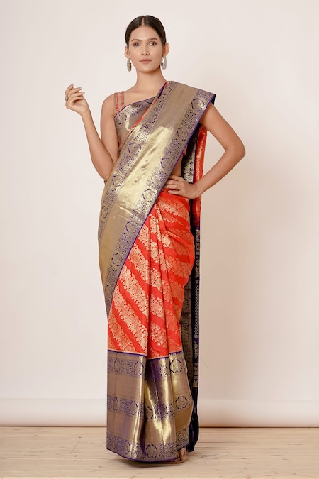 Pure Dharmavaram Paithani Silk Sarees with Exquisite Unstitched Blouse