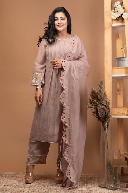 Anushka Repswal - Sewing Love Sleeve Embroidered Kurta Set 