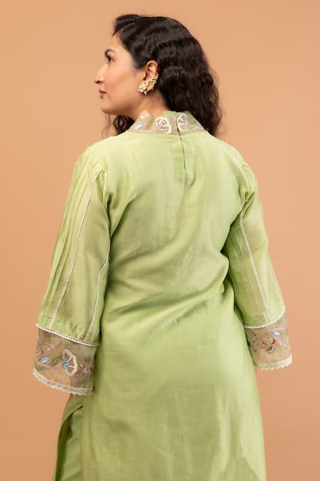 Anushka Repswal - Sewing Love Chanderi Embroidered Kurta Set 