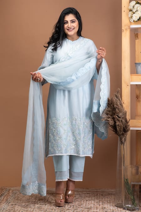 Anushka Repswal - Sewing Love Sequin Embroidered Kurta Set 