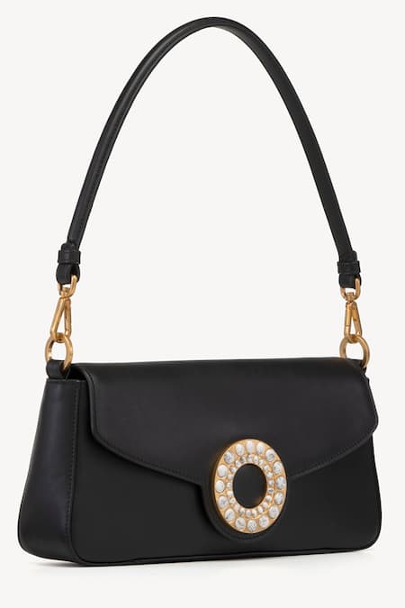 Aranyani Black Embellished Baguette