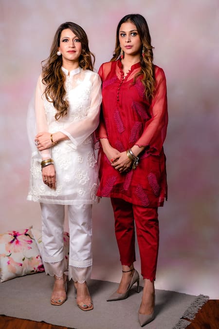 Anushka Repswal - Sewing Love 3D Flowers Kurta & Pant Set 