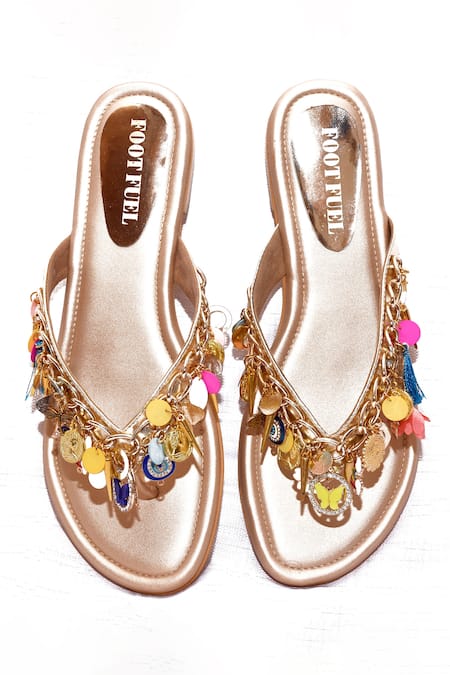 Foot Fuel Ardor Charm Embellished Flats 