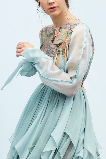 Archana Rao Asymmetric Embroidered Dress 