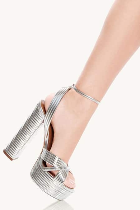 Holographics Platform Sandals : Women Shoes Silver/Lilac | GCDS
