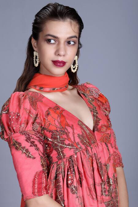 Aisha Rao Pink Embellished Kurta Sharara Set Online at Aza Fashions Aisha Rao_Pink Embellished Kurta Sharara Set_Online_at_Aza_Fashions