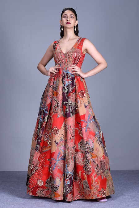 Aisha Rao Embellished Organza Gown 