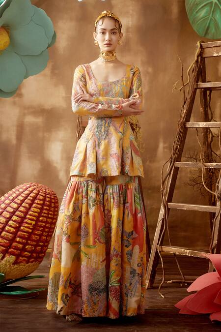 Aisha Rao Embellished Kurta & Sharara Set 