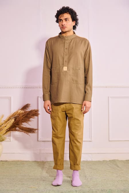 Artless Cotton Linen Kurta 