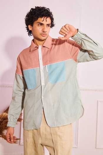 Shop_Artless_Multi Color Cotton Linen Mid Court Shirt _Online_at_Aza_Fashions