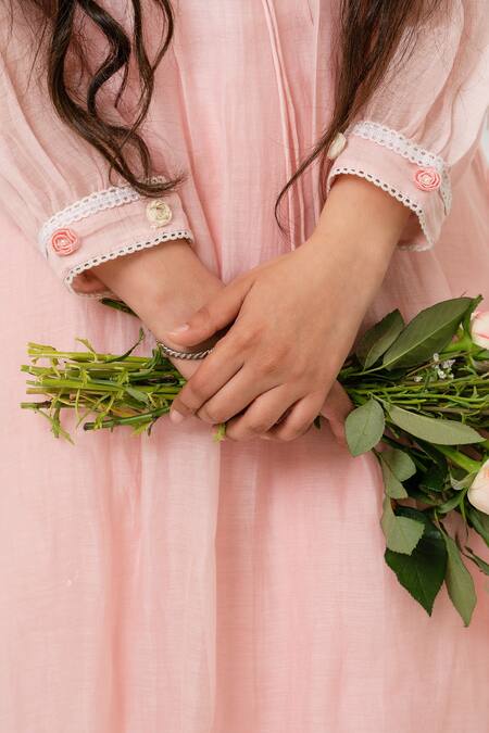 Anushka Repswal - Sewing Love Pink Inner Kurta Mulmul, Kurta Malai Chanderi, Pants Cotton Pleated And Set Online at Aza Fashions Anushka Repswal - Sewing Love_Pink Inner Kurta Mulmul, Kurta Malai Chanderi, Pants Cotton Pleated And Set _Online_at_Aza_Fashions