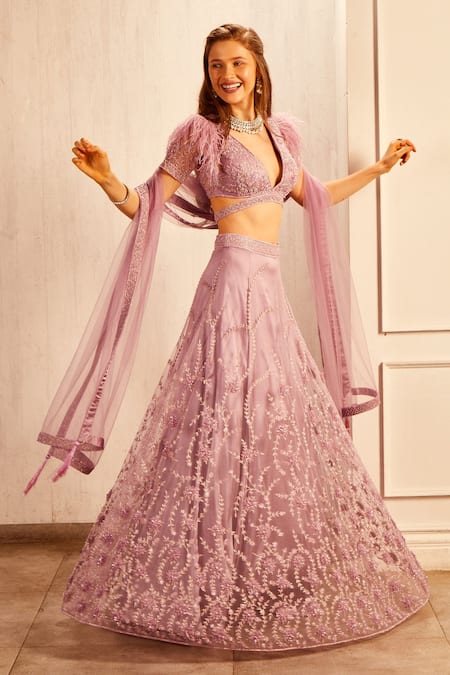 Asra Floral Embroidered Lehenga Set 