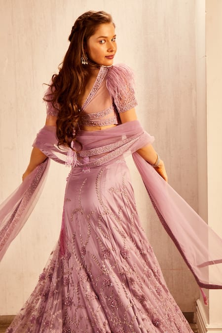 Asra Floral Embroidered Lehenga Set 