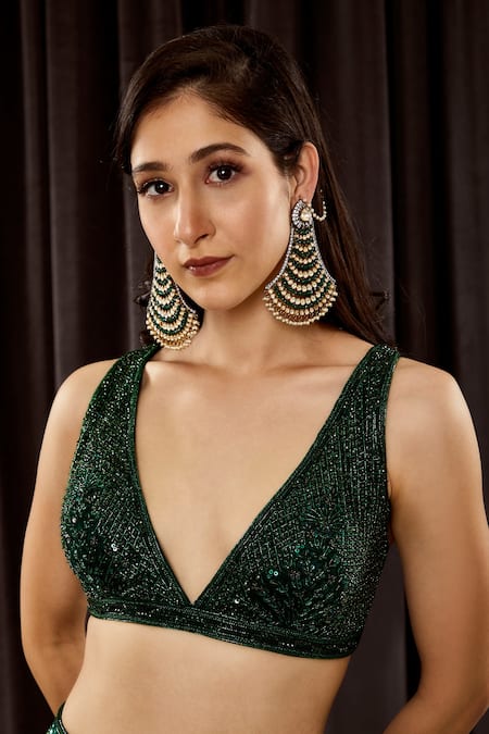 Asra Floral Hand Embroidered Bridal Lehenga Set 