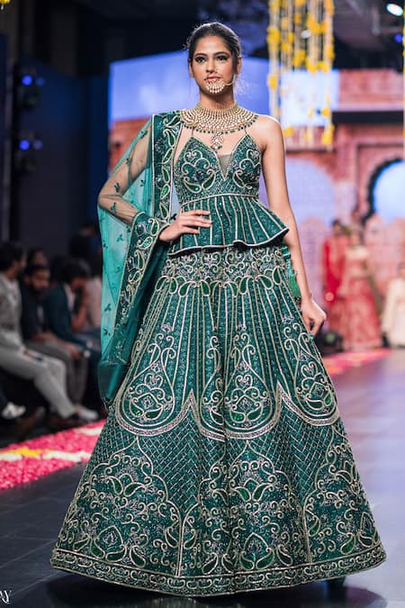 Peplum choli clearance lehenga