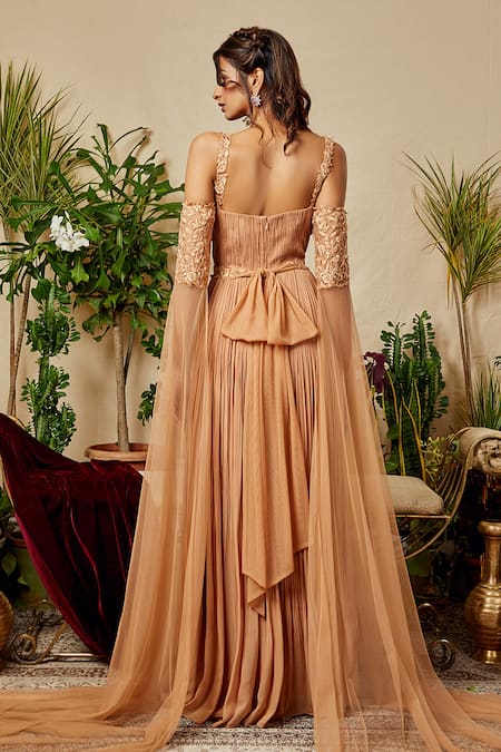 Asra Cold Shoulder Gown 