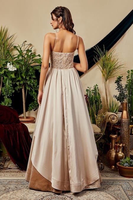 Asra Layered Quilted Gown 